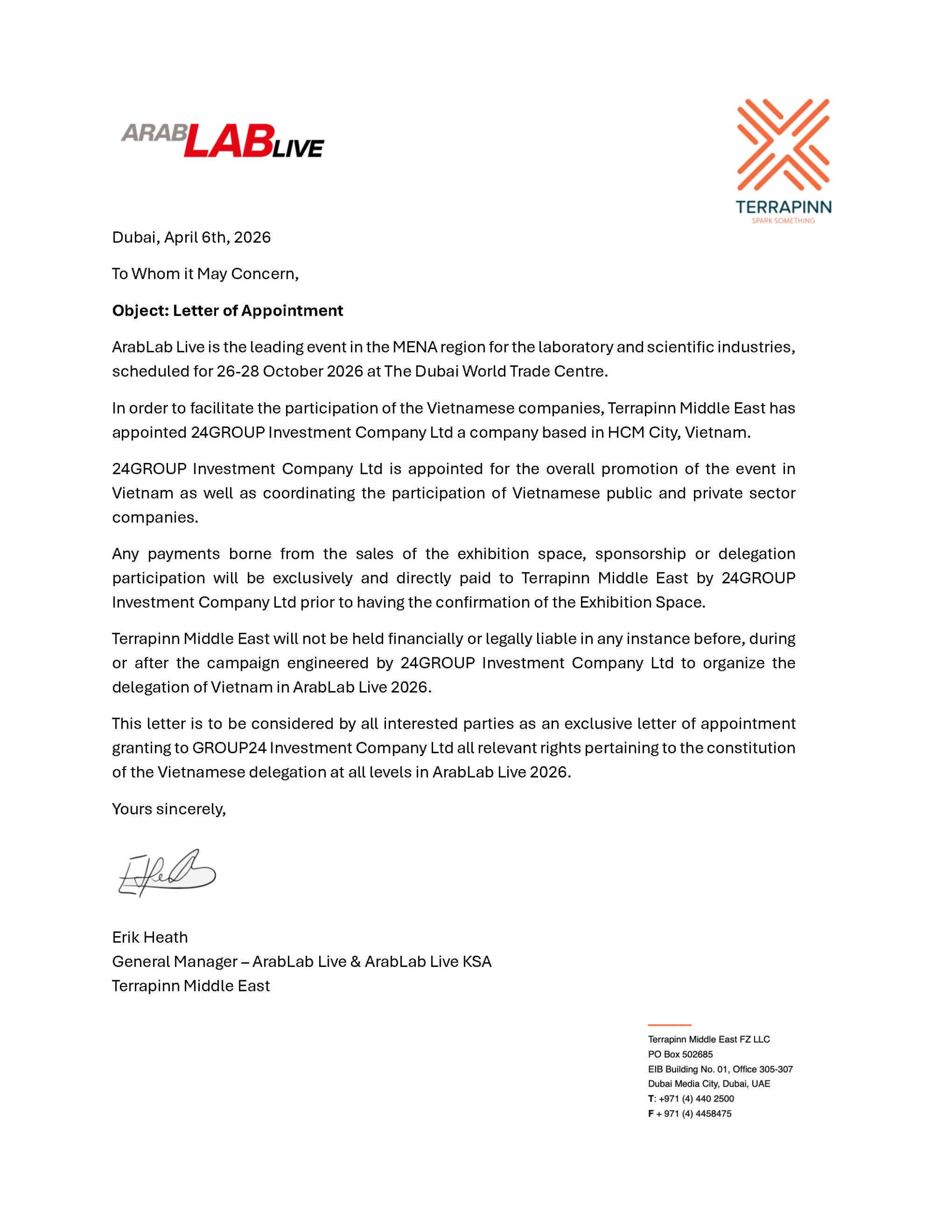“Vietnam Delegation to ArabLab Live 2026 – Official & Exclusive